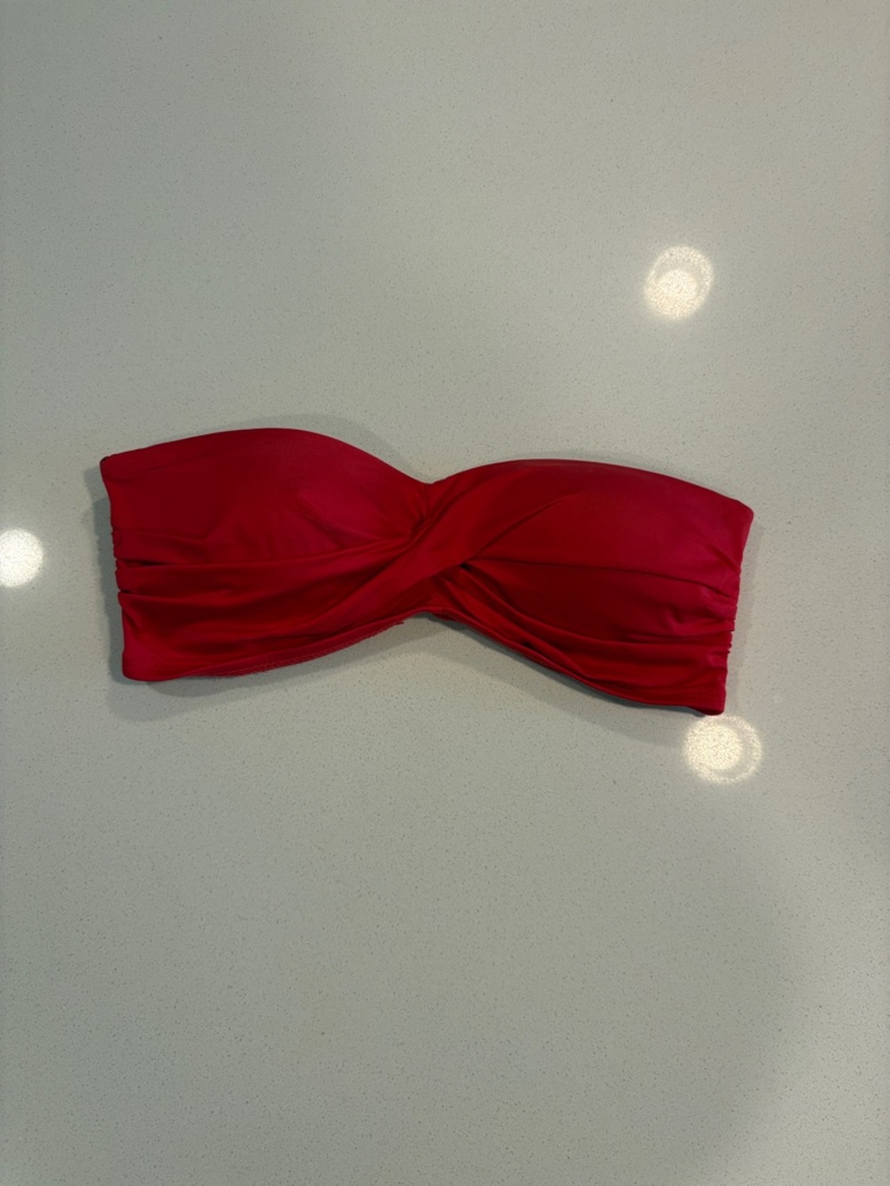 Mossimo Supply Co. Red Bandeau Bikini Top with Center Clasp